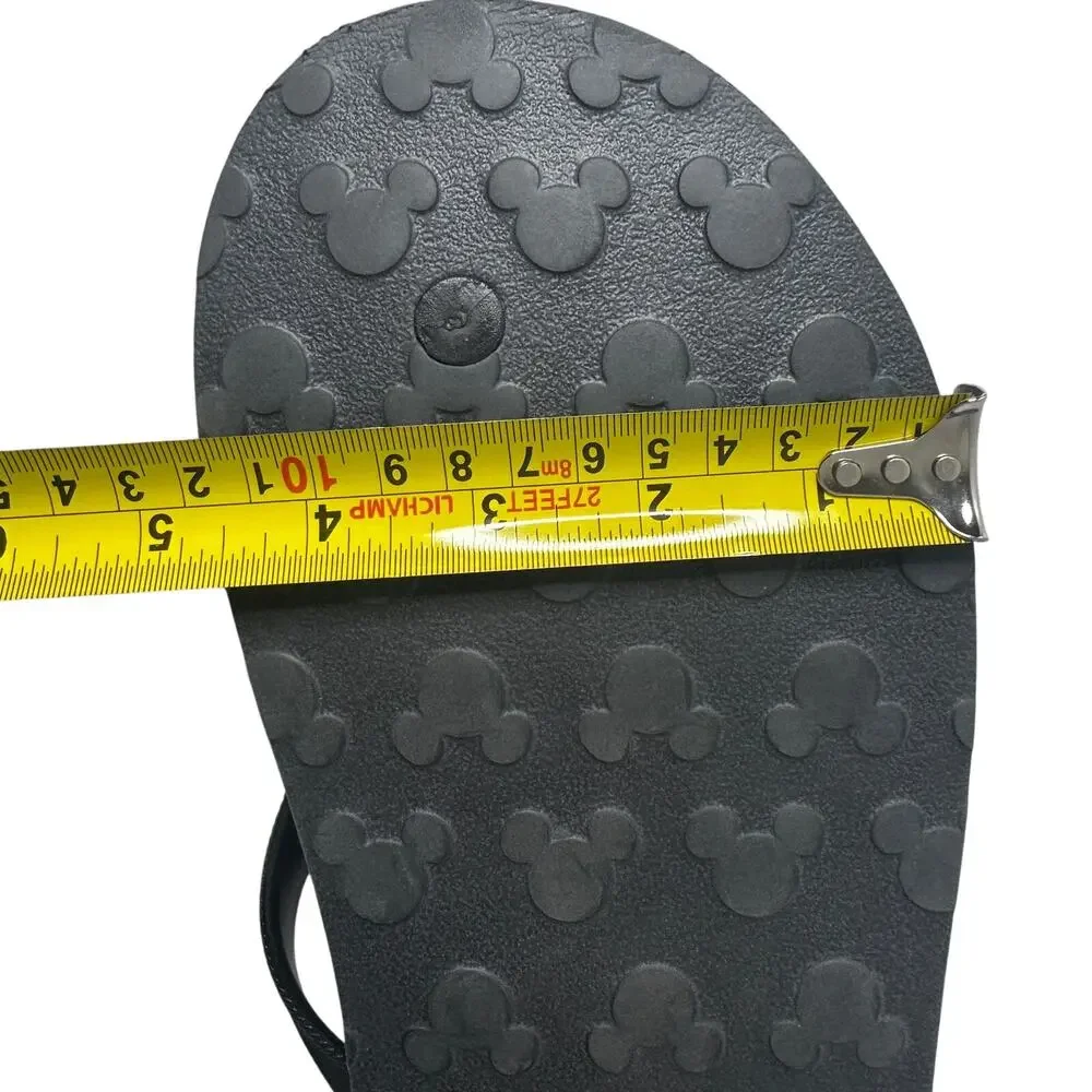 Disneyland Resort DLR 55 Mickey Mouse Flip Flops Black Men’s Size 11